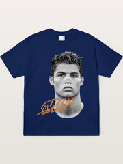 Cristiano Ronaldo Black White Portrait Soft-Stay T-shirt