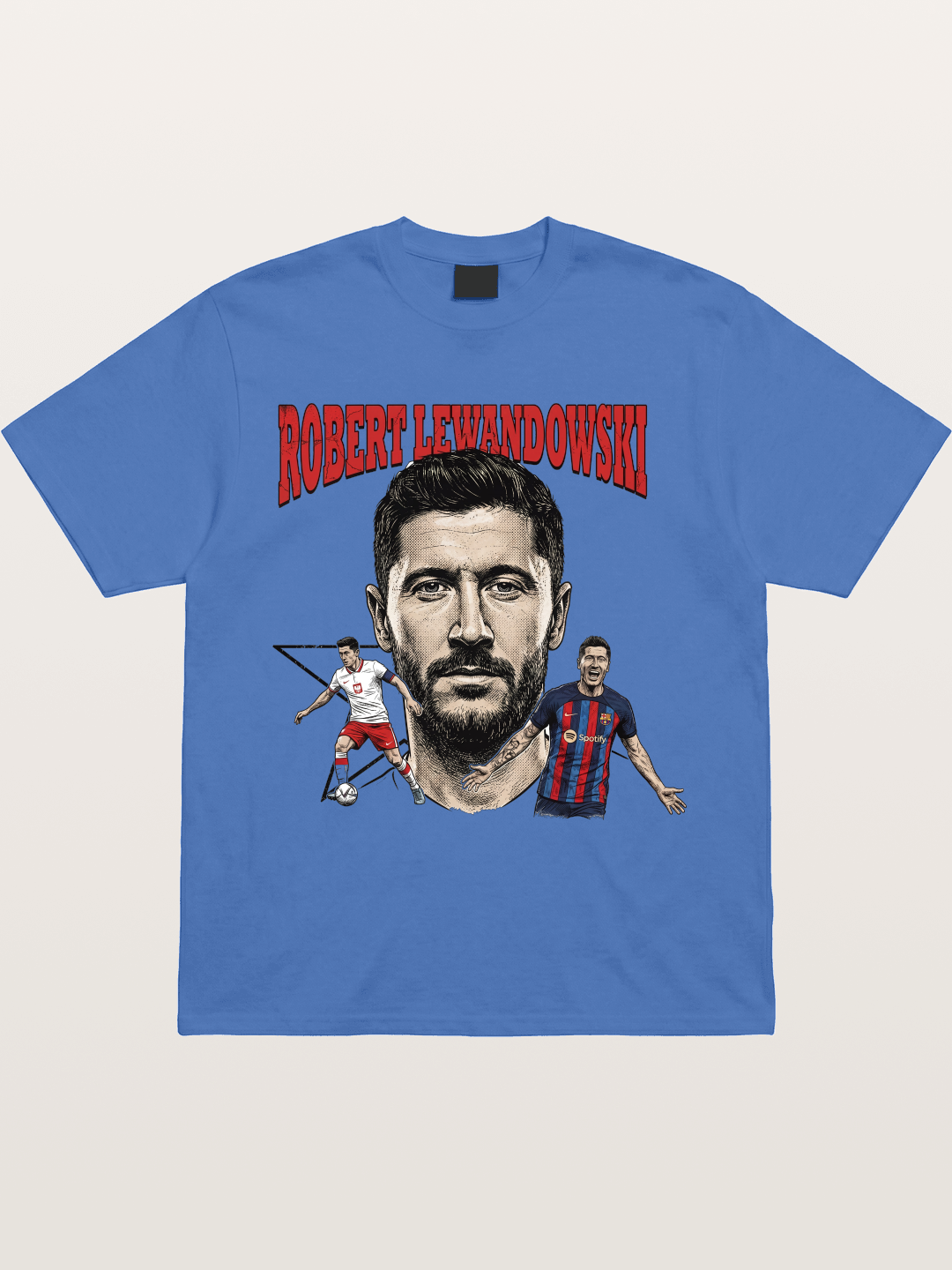 Robert Lewandowski Football Art Gildan T-shirt