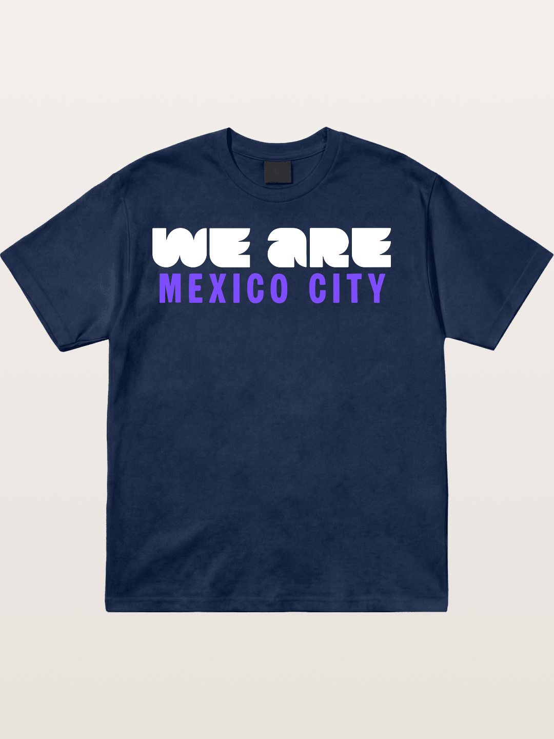 Mexico City Purple Bold Print Cotton T-shirt