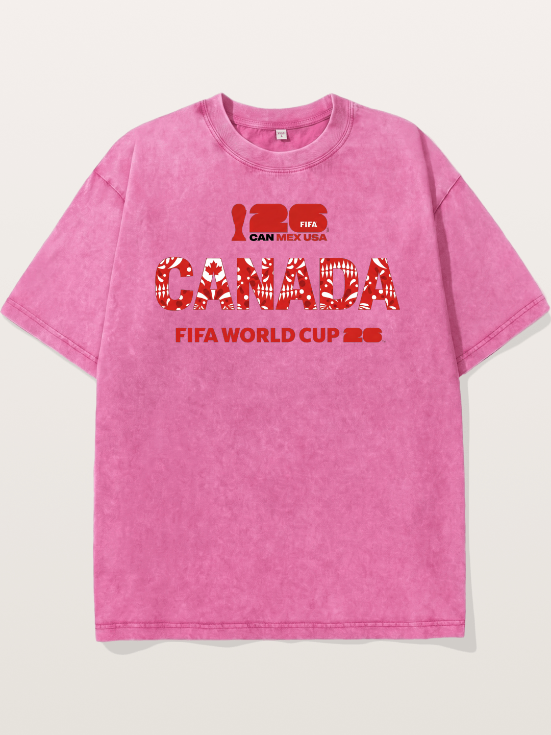 2026 World Cup Canada Floral Print Washed T-shirt
