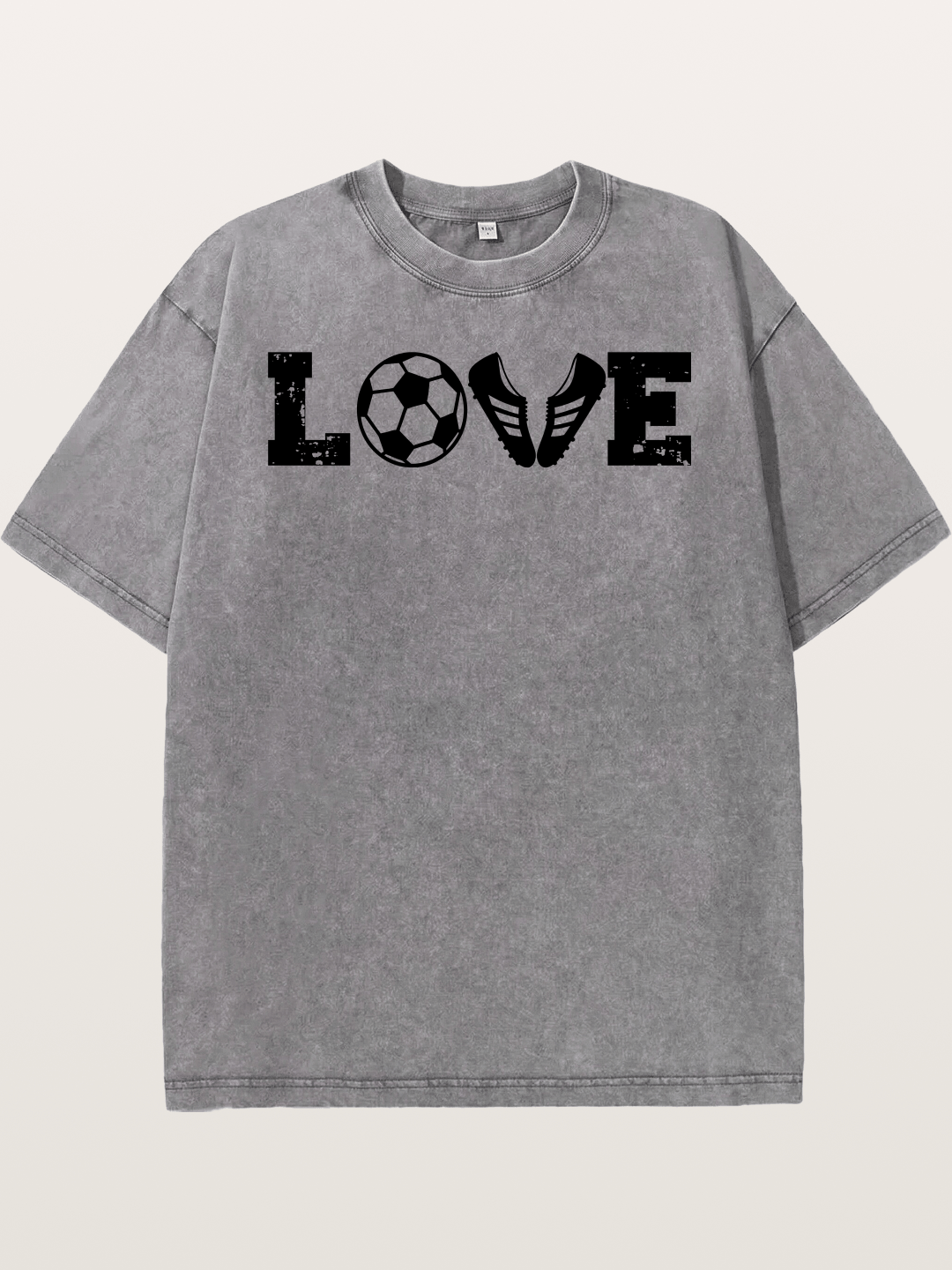 Soccer Love Wordmark With Cleats Washed T-shirt