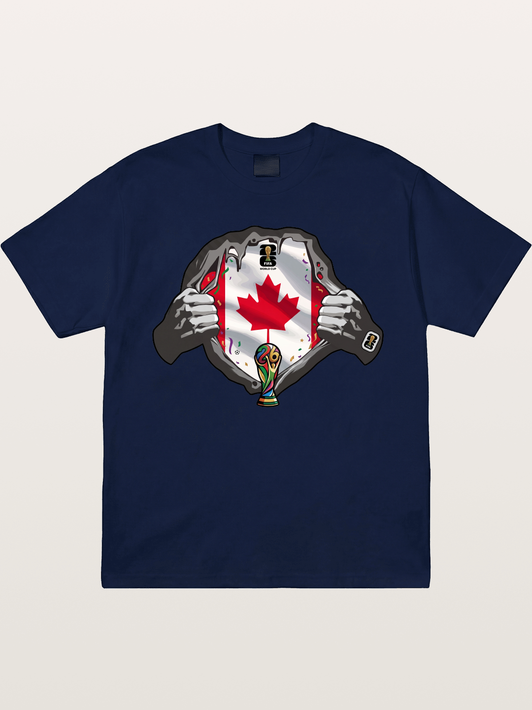 Canada Flag World Cup Poster Gildan T-shirt