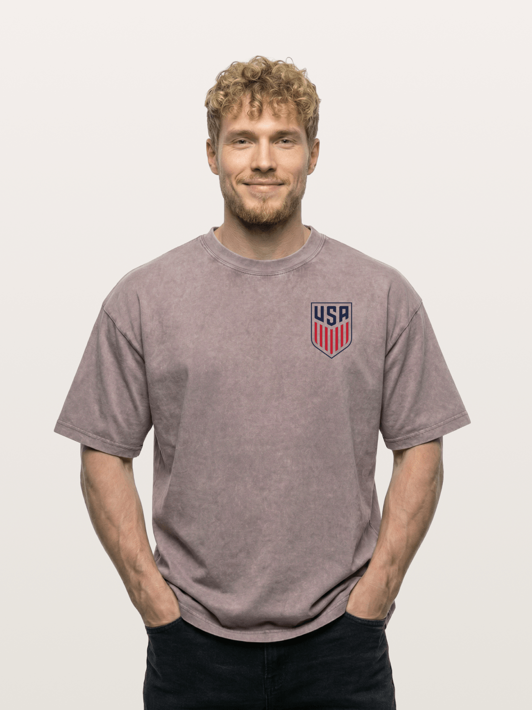 USA Soccer Stars Stripes Crest Washed T-shirt