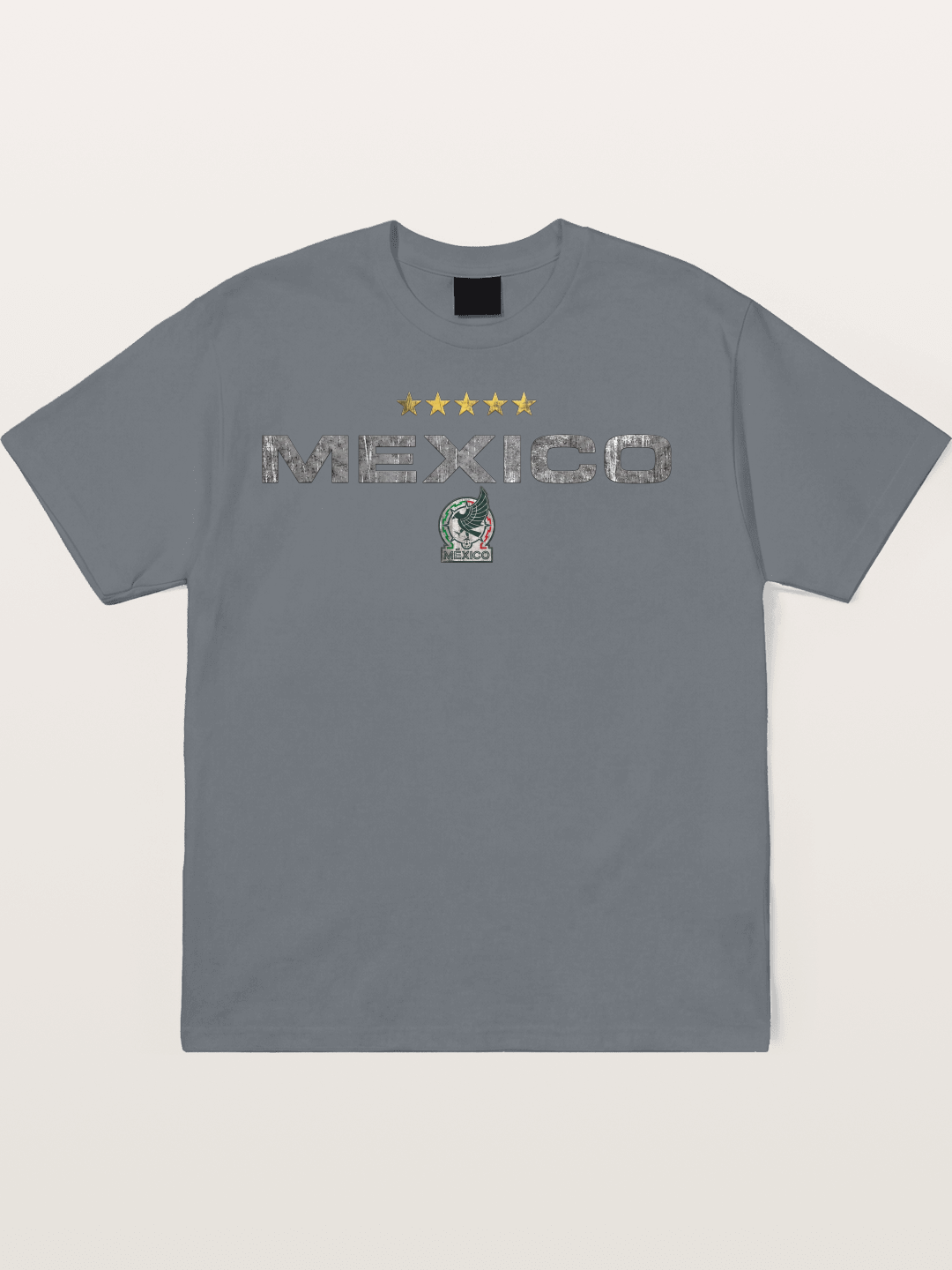 Mexico Football Retro Logo Cotton T-shirt