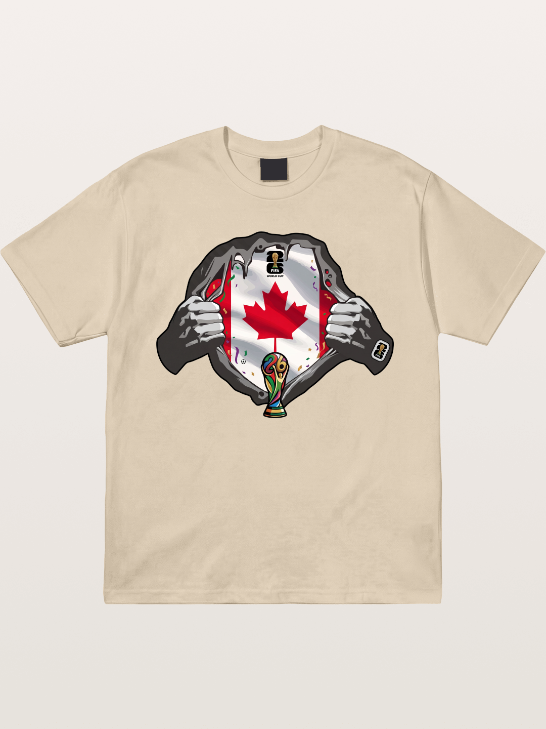 Canada Flag World Cup Poster Gildan T-shirt