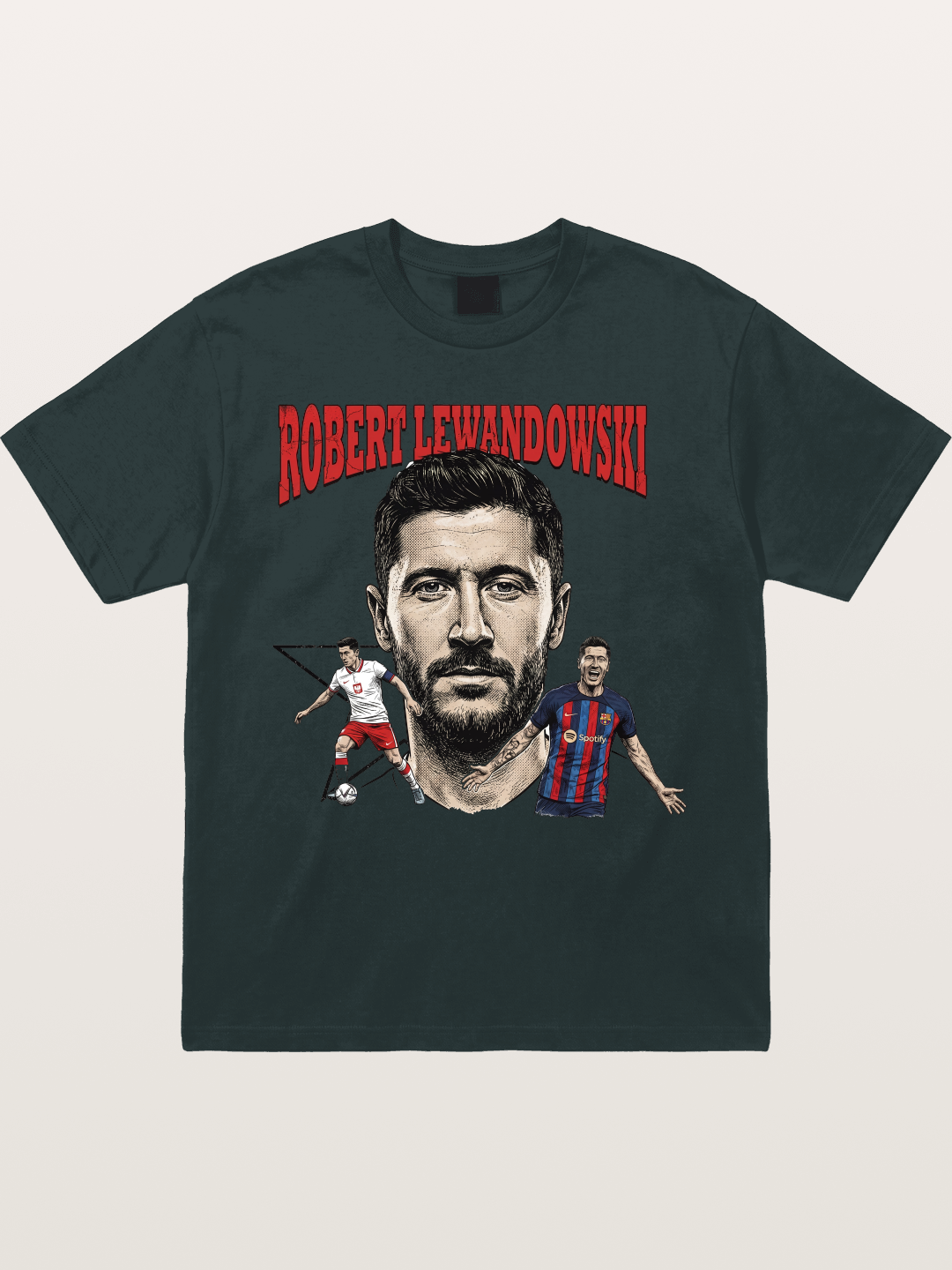 Robert Lewandowski Football Art Gildan T-shirt