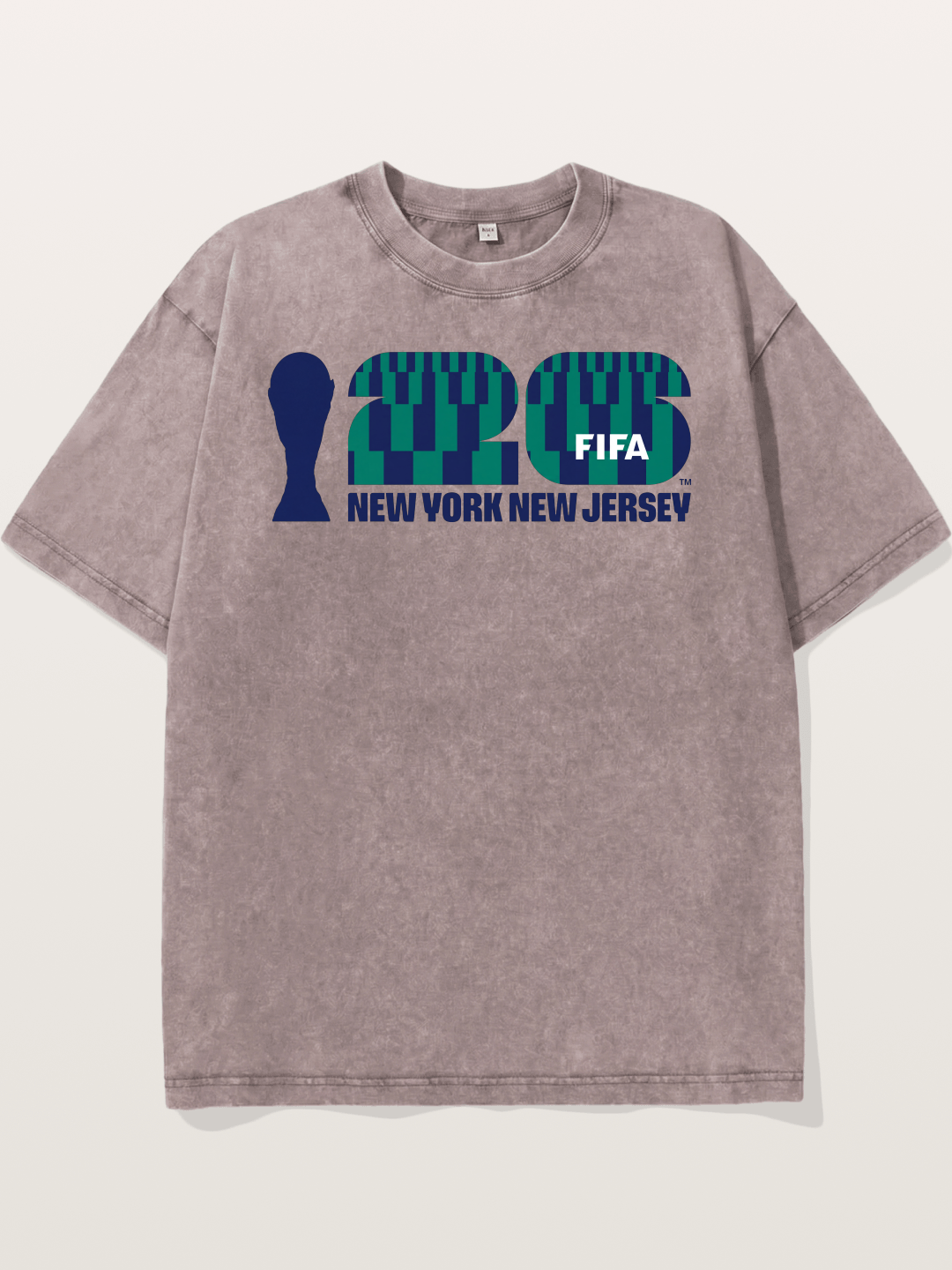 NYNJ WC 2026 Blue Geometric Logo Washed T-shirt