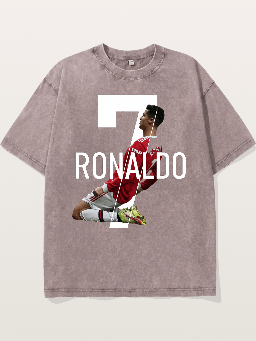 Ronaldo Red Jersey Celebration Pose Washed T-shirt