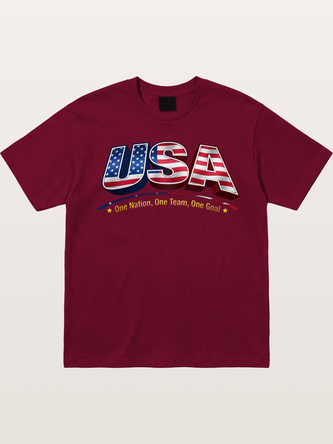 USA Flag 3D Letter World Cup Gildan T-shirt