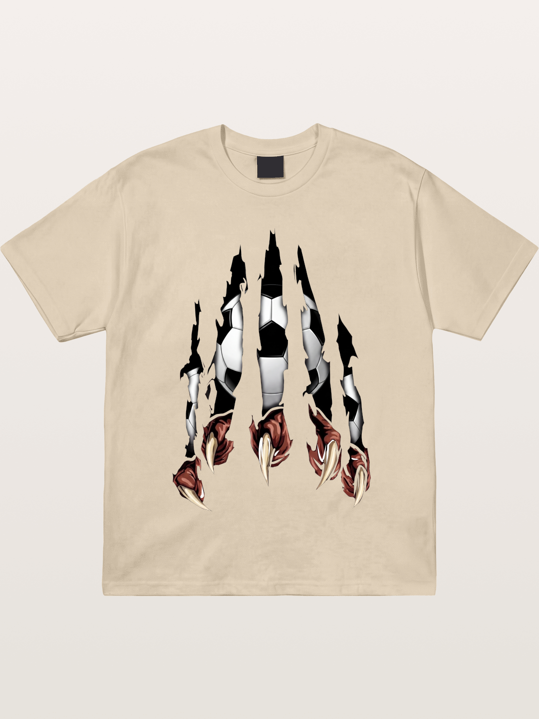 Claw Tear Soccer Reveal Print Gildan T-shirt
