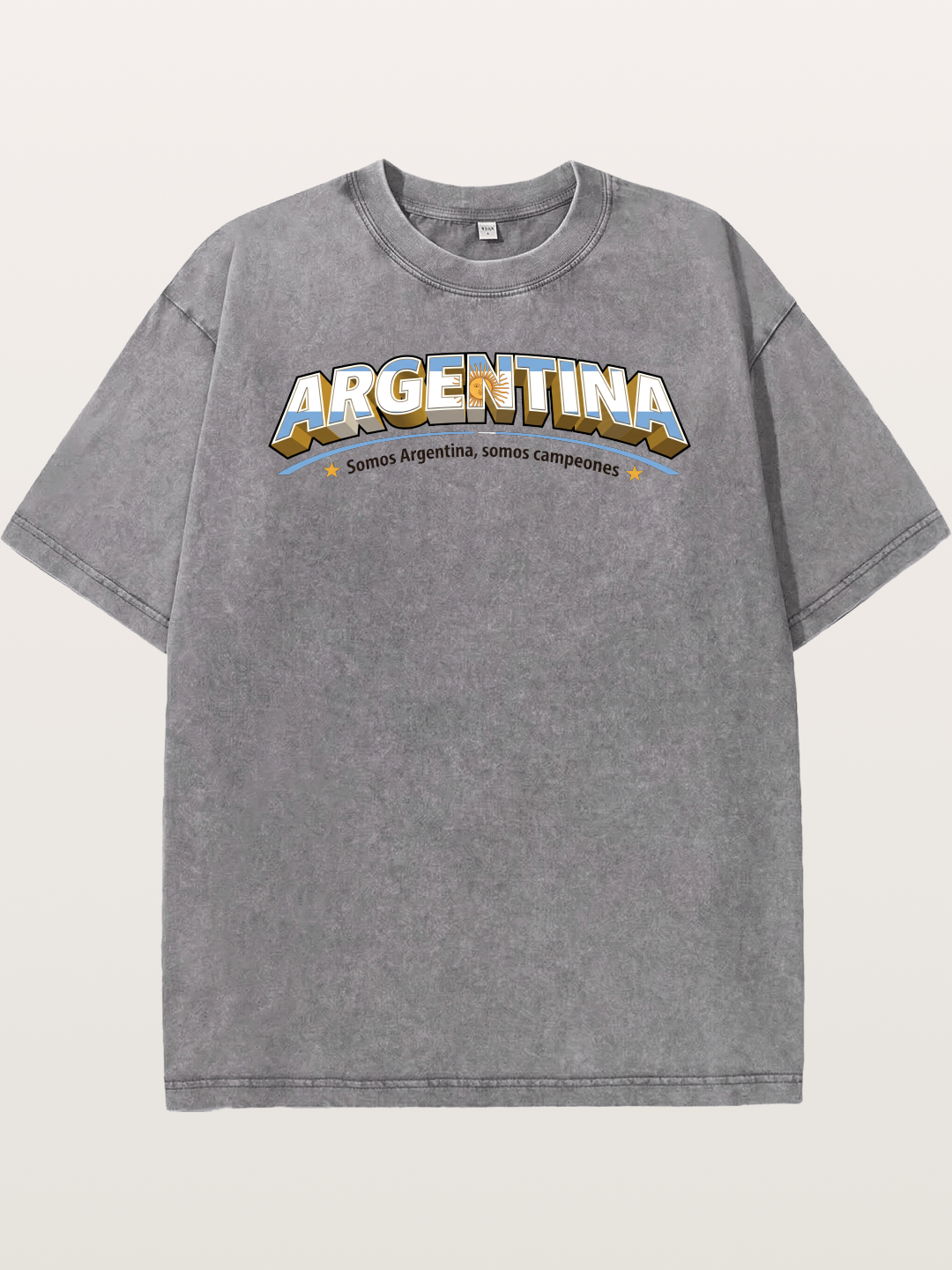 Argentina Retro Team Logo WC Washed T-shirt