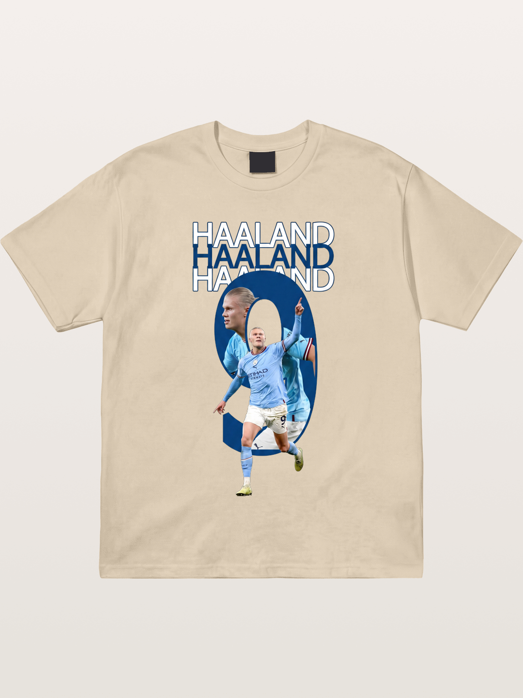 Haaland Man City Number 9 Art Gildan T-shirt