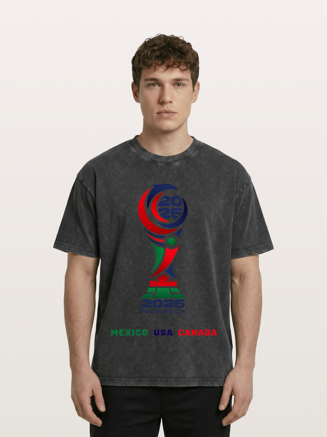 2026 World Cup Logo Art Washed T-shirt