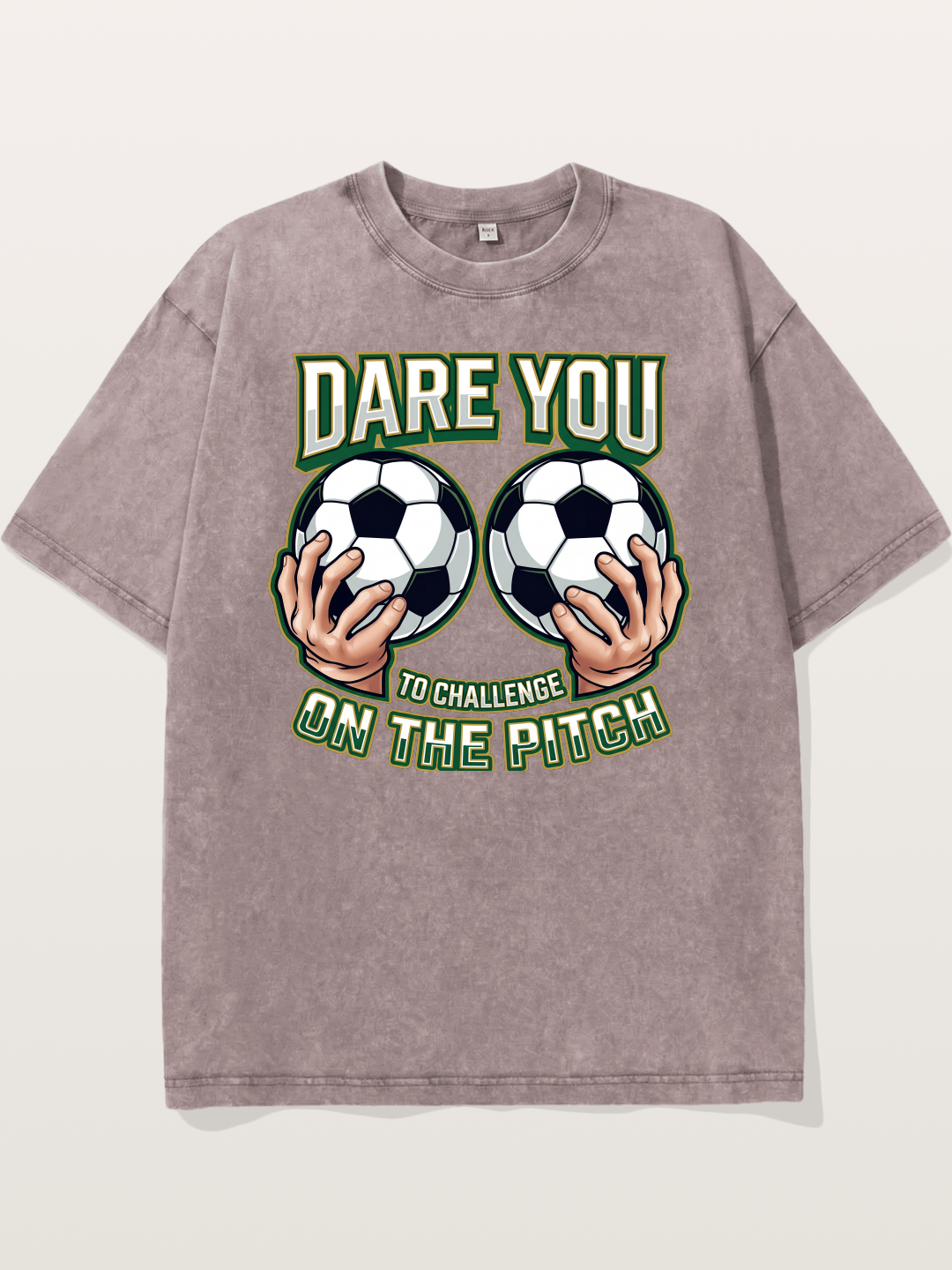 Dare You Challenge Pitch Art Washed T-shirt