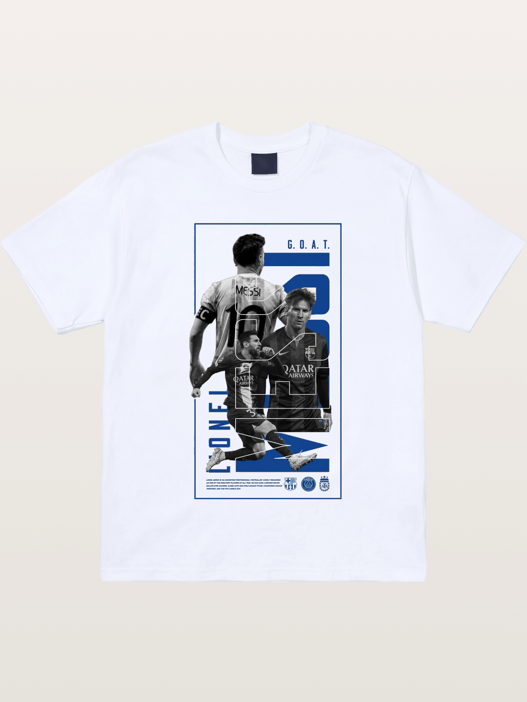 Messi GOAT Collage Poster Gildan T-shirt
