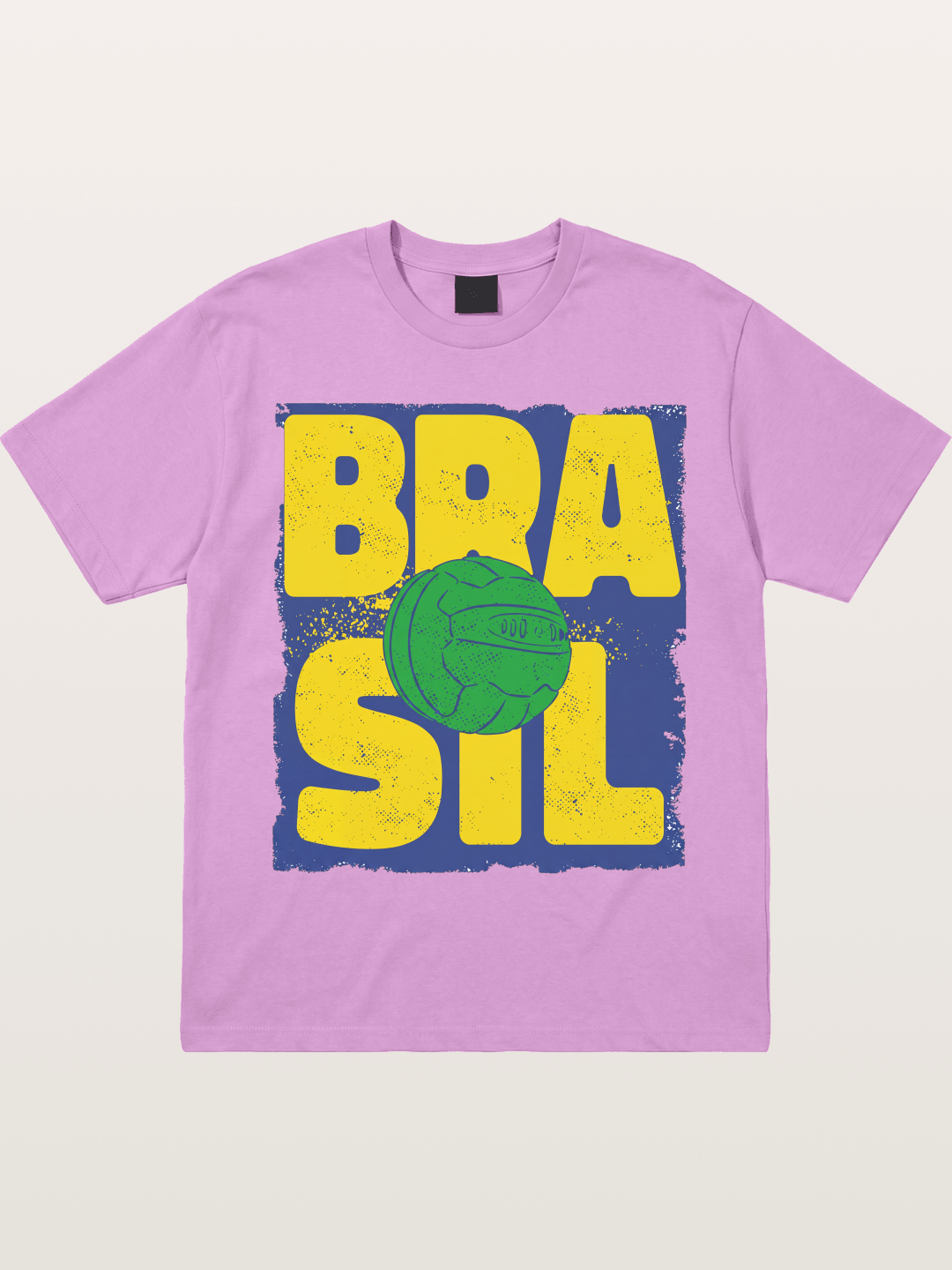 Grunge Brazil Soccer Text Card Gildan T-shirt
