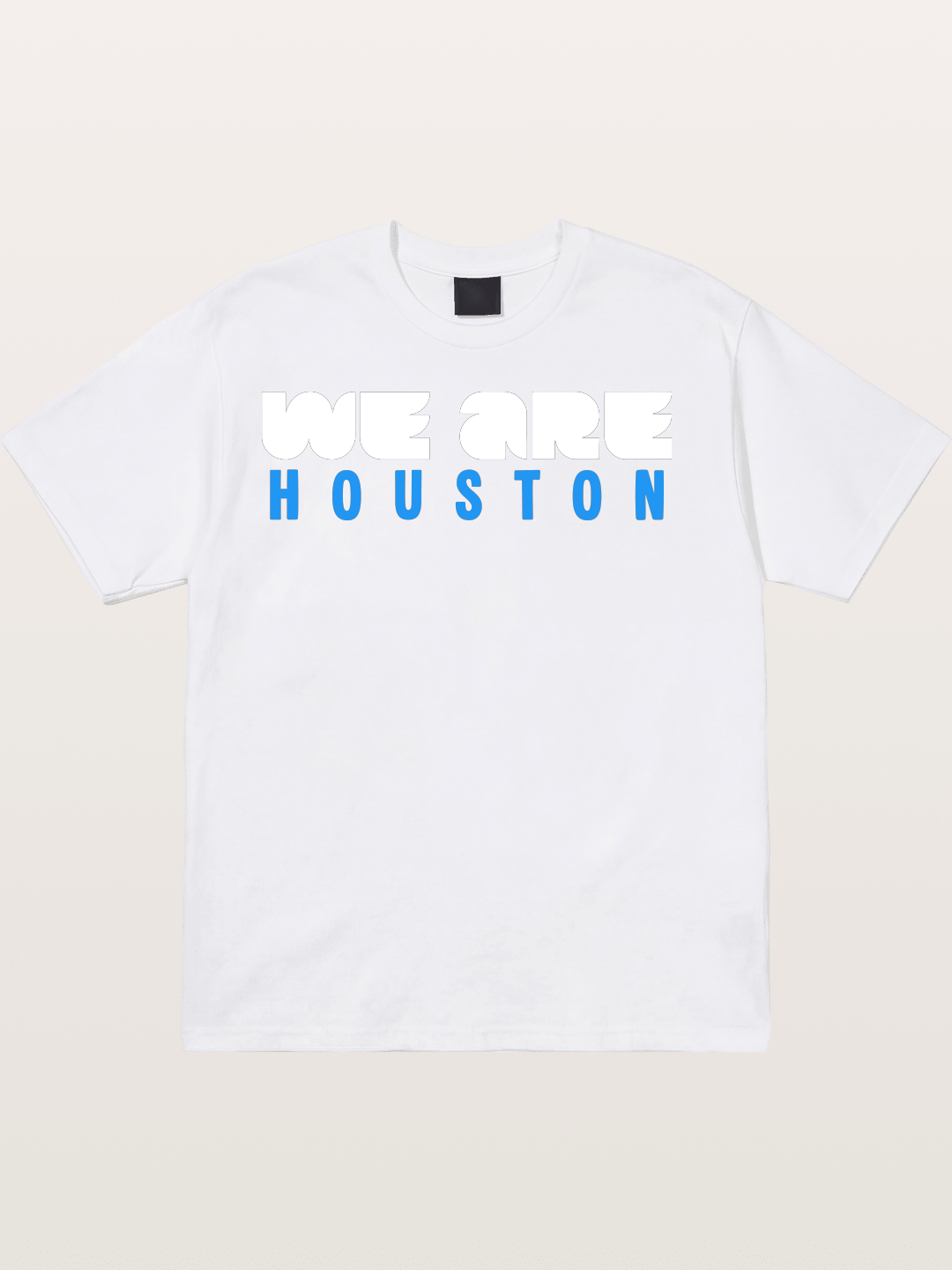 Houston Bright Blue Typo Cotton T-shirt