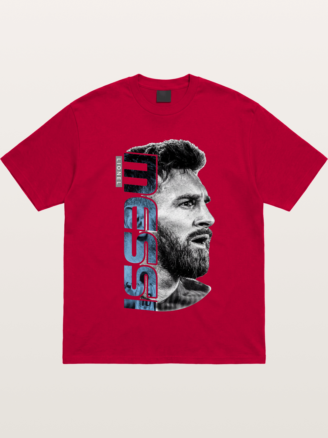 Messi Vertical Typography Art Gildan T-shirt