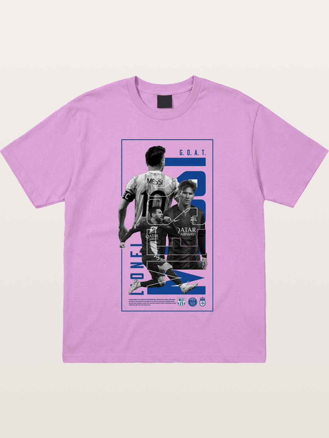 Messi GOAT Collage Poster Gildan T-shirt