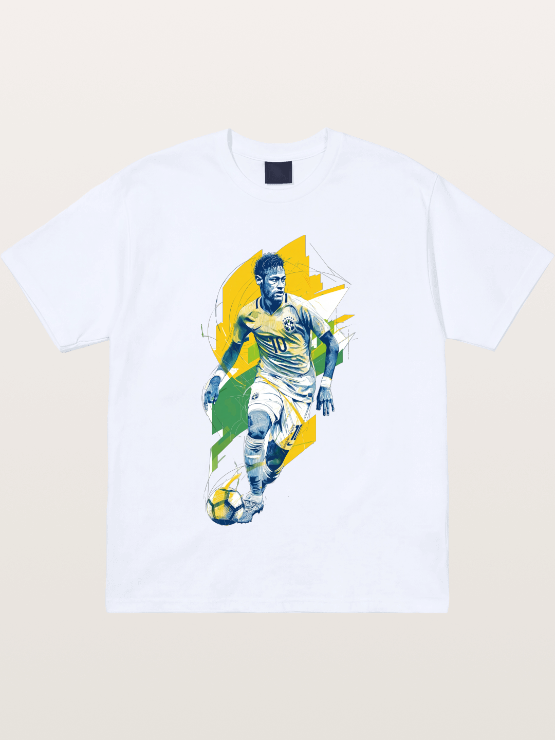 Neymar Brazil Geometric Print Gildan T-shirt