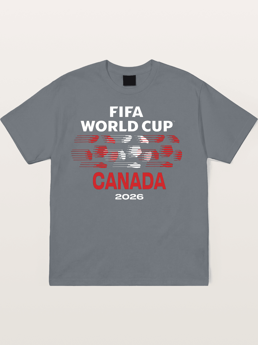 Canada WC 2026 Speed Text Design Cotton T-shirt