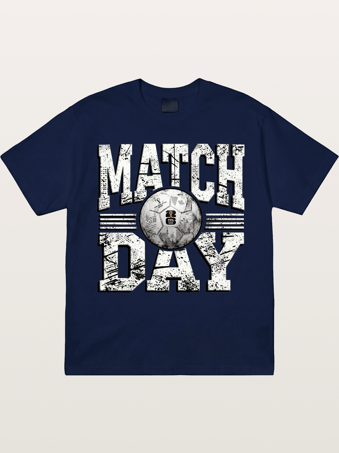 Match Day Grunge Soccer Print Gildan T-shirt