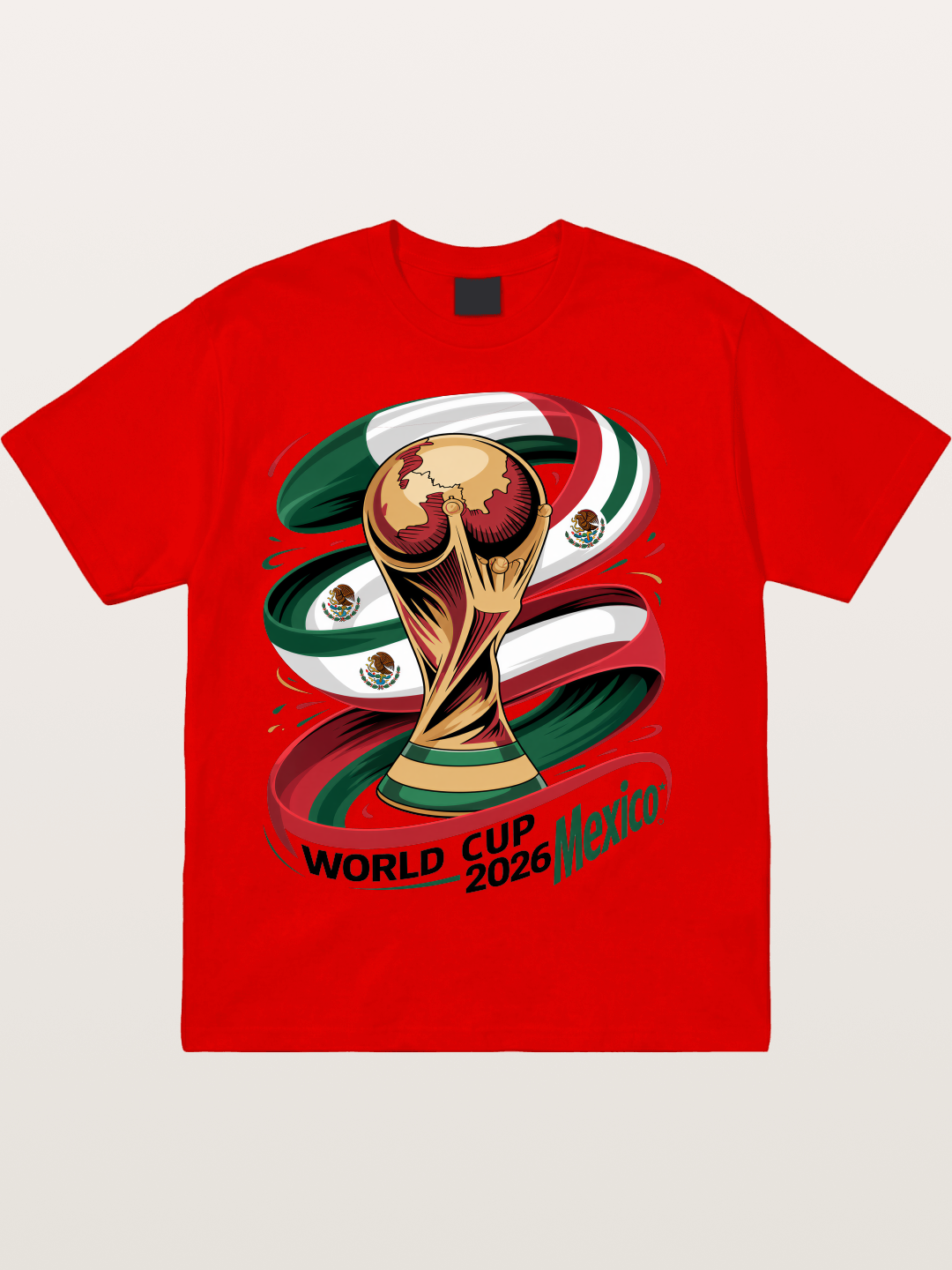 2026 Mexico WC Trophy Art Cotton T-shirt