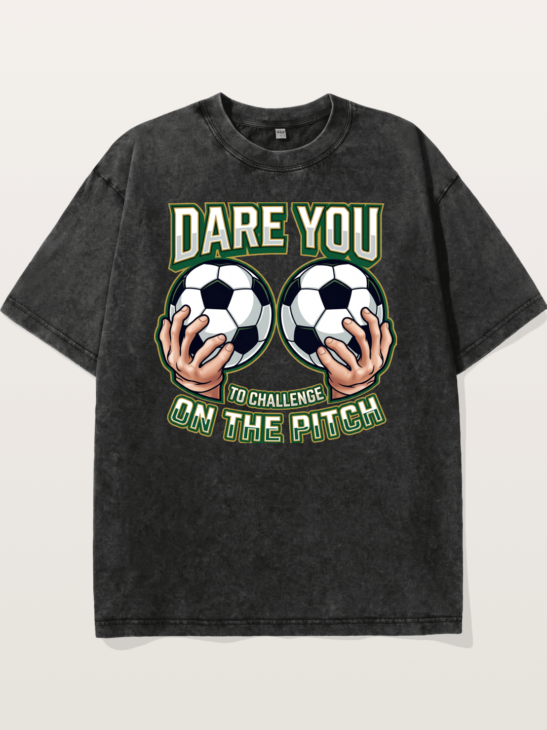Dare You Challenge Pitch Art Washed T-shirt