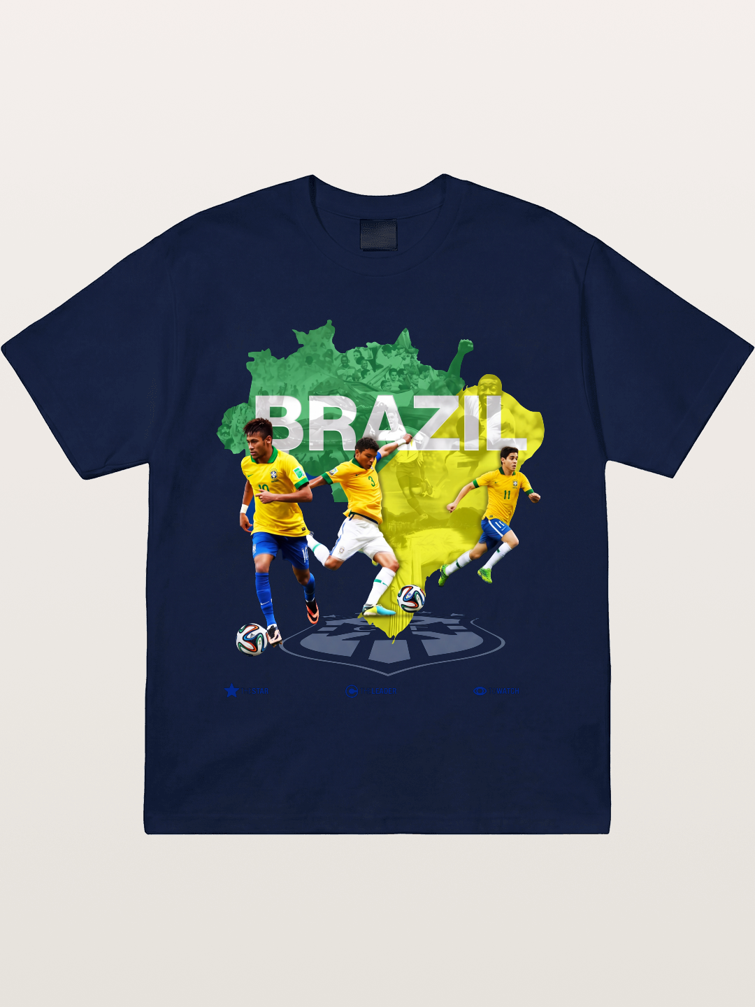 Brazil National Team Stars Collage Gildan T-shirt