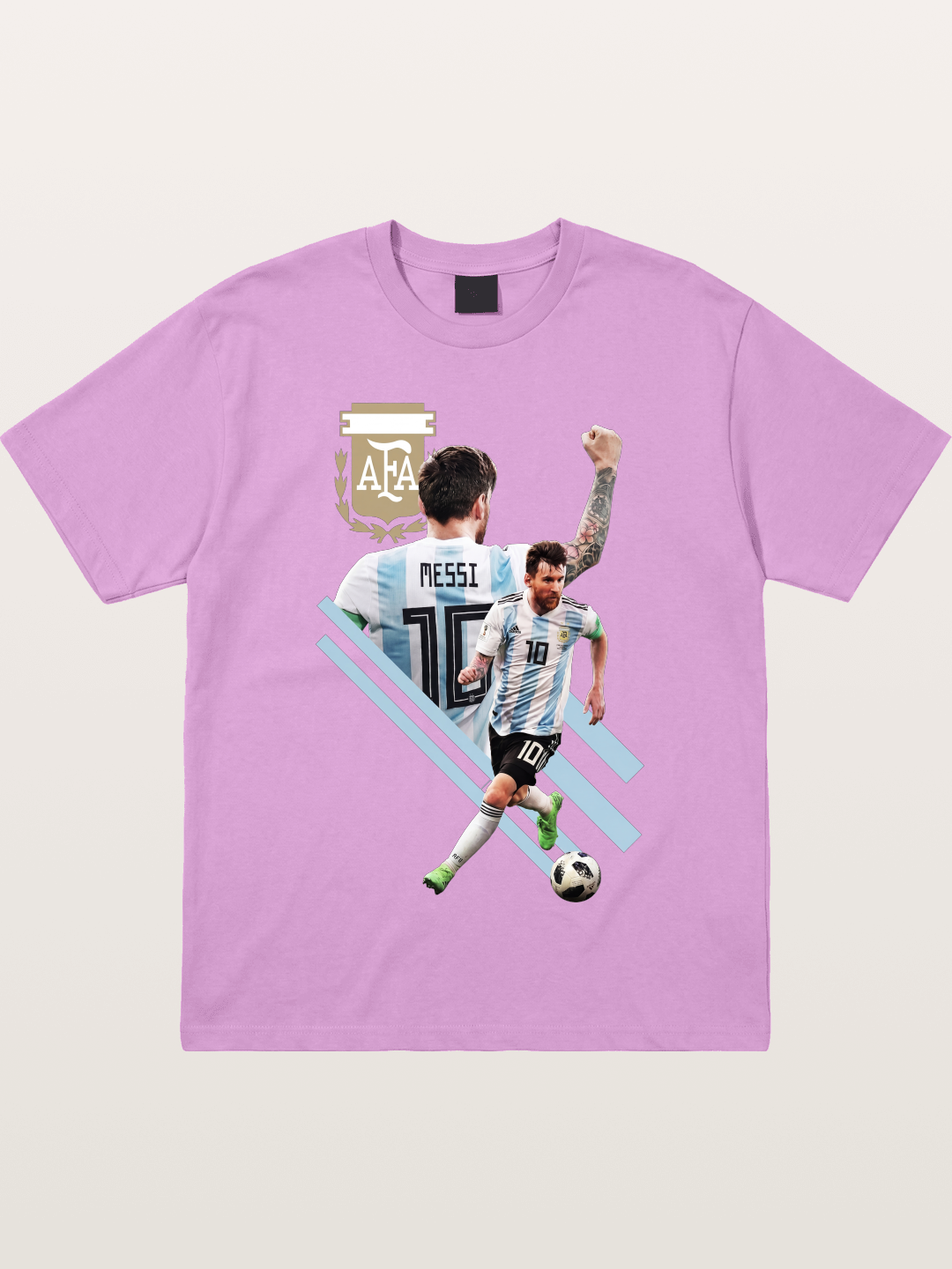 Messi Argentina Layered Art Gildan T-shirt