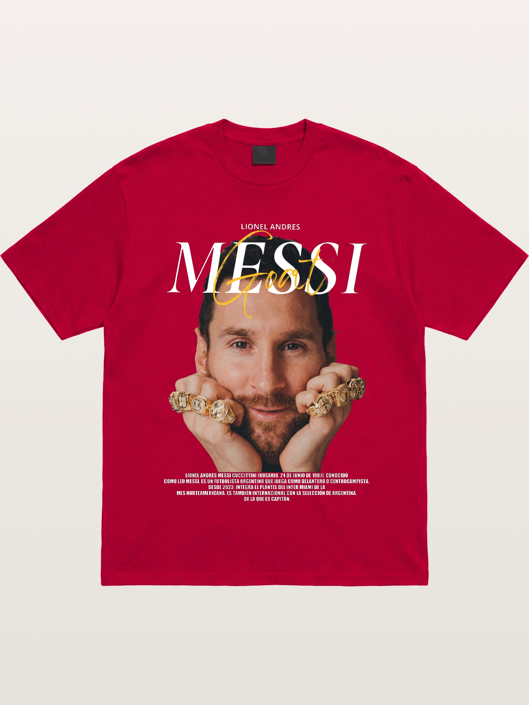 Messi GOAT Champion Rings Gildan T-shirt