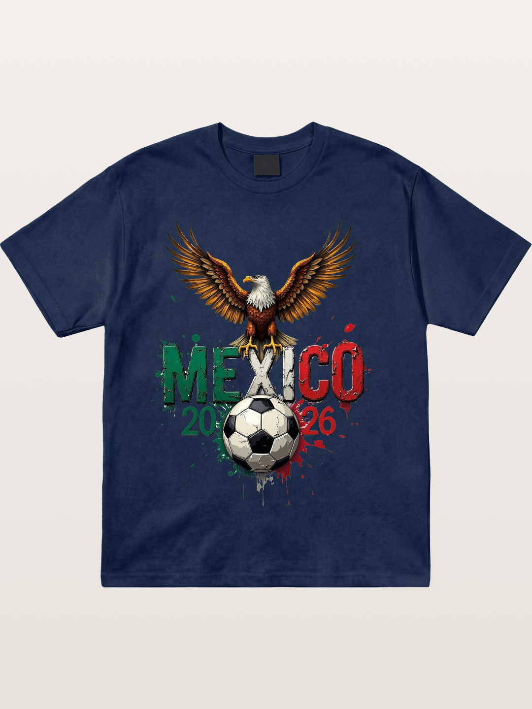 Mexico 2026 WC Eagle Print Cotton T-shirt