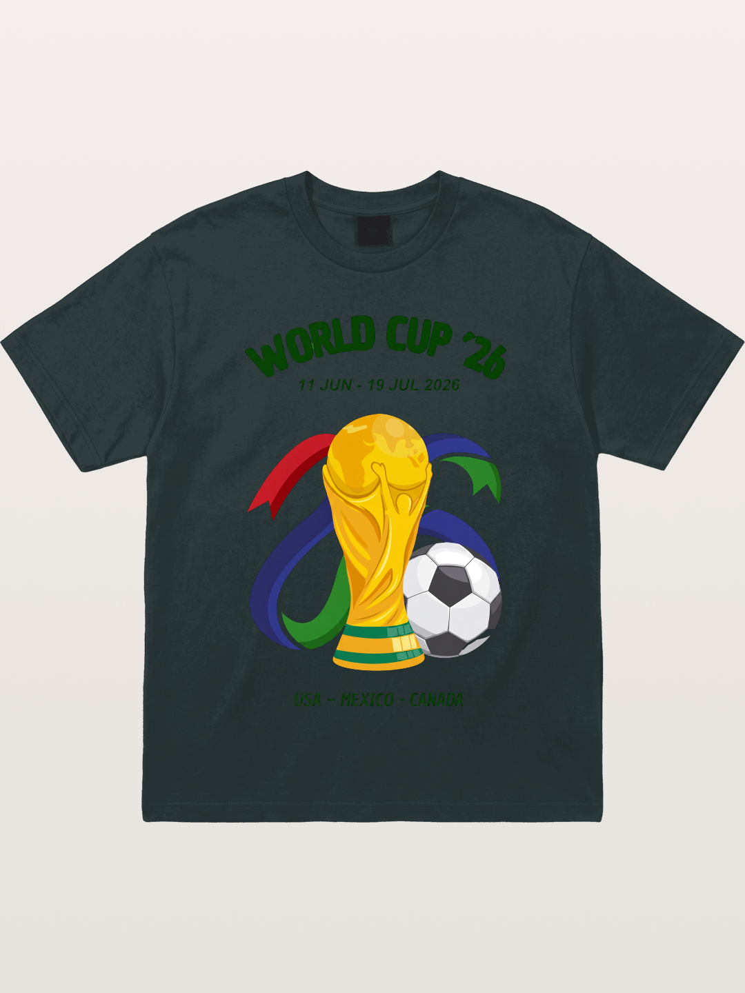 World Cup 26 Trophy and Soccer Ball Gildan T-shirt