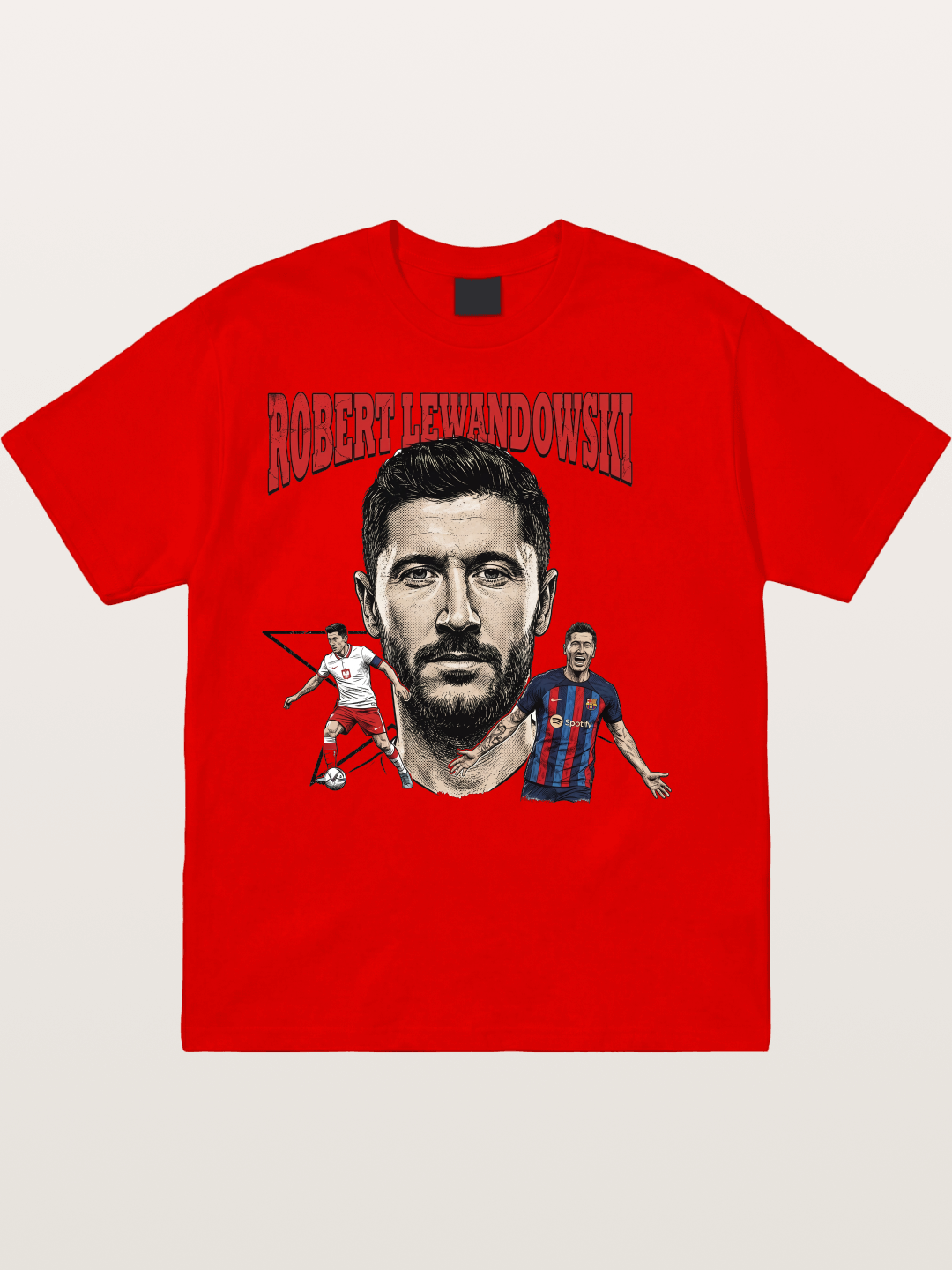 Robert Lewandowski Football Art Cotton T-shirt