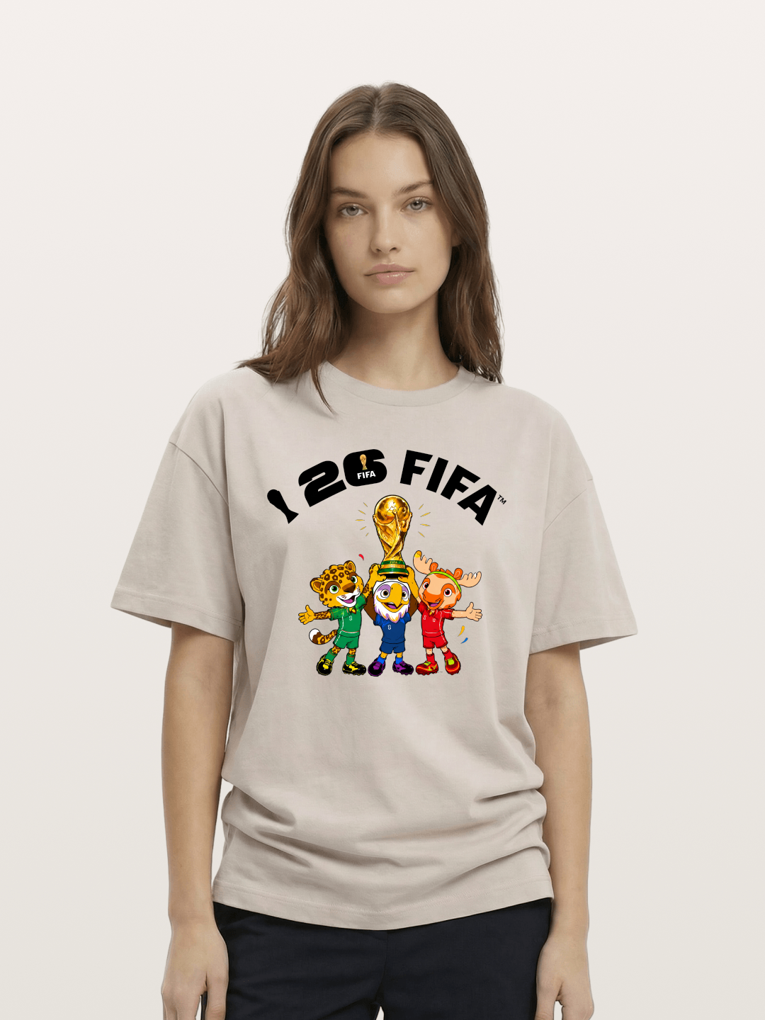 2026 FIFA Mascots Trophy Graphic Cotton T-shirt