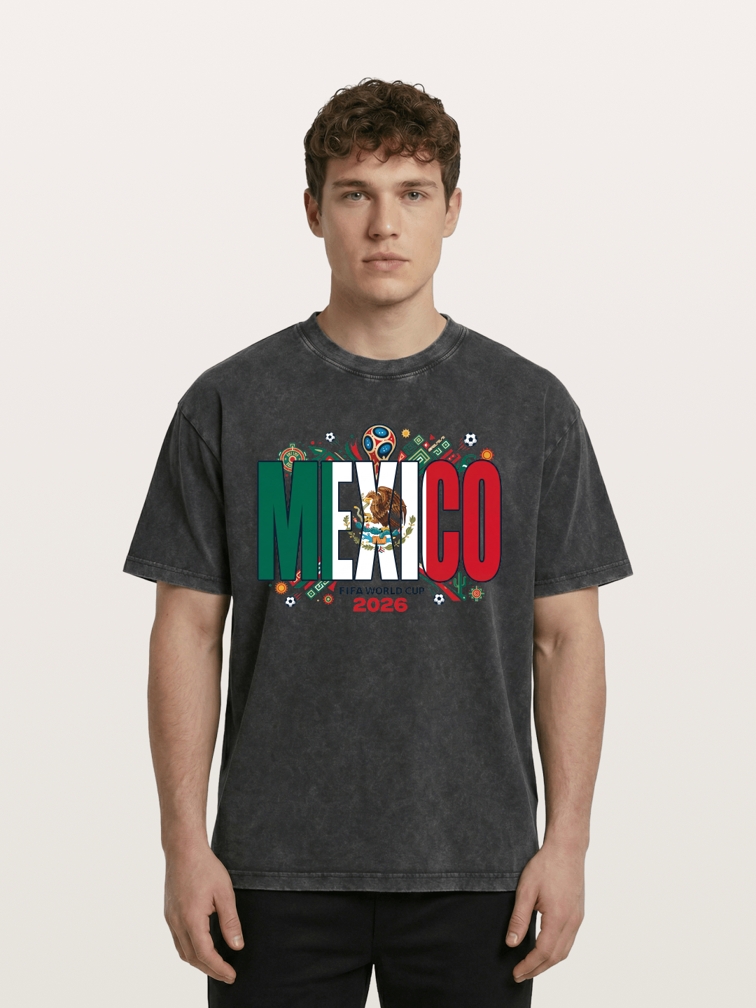 Mexico 2026 World Cup Lettering Washed T-shirt