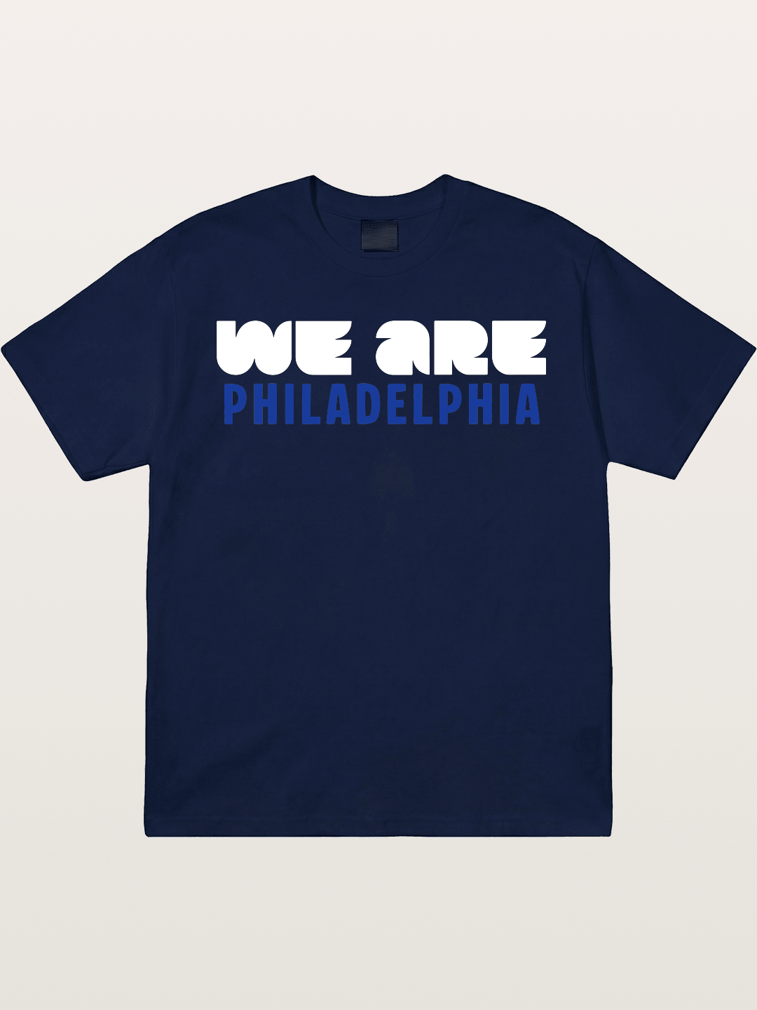 Philadelphia Navy Blue Bold Print Gildan T-shirt