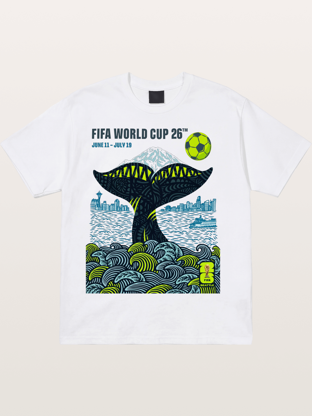 Vancouver 2026 WC Orca Tail Art Cotton T-shirt