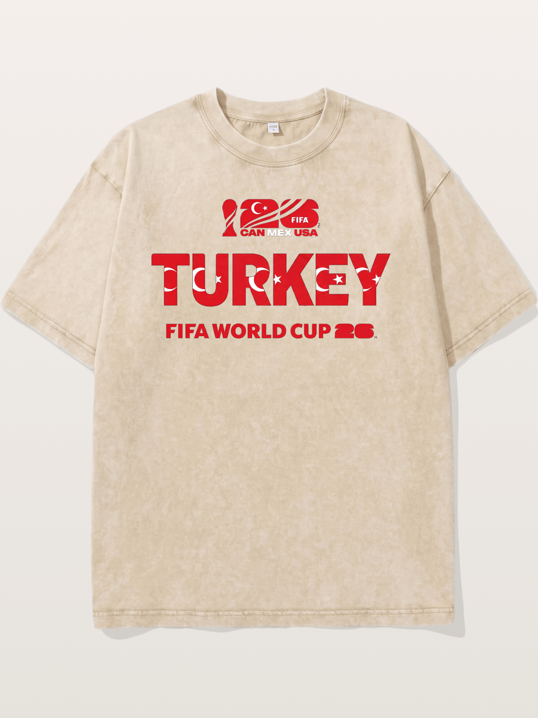 Turkey 2026 Crescent Star Design Washed T-shirt