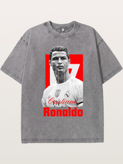 Ronaldo Real Madrid Number 7 Washed T-shirt