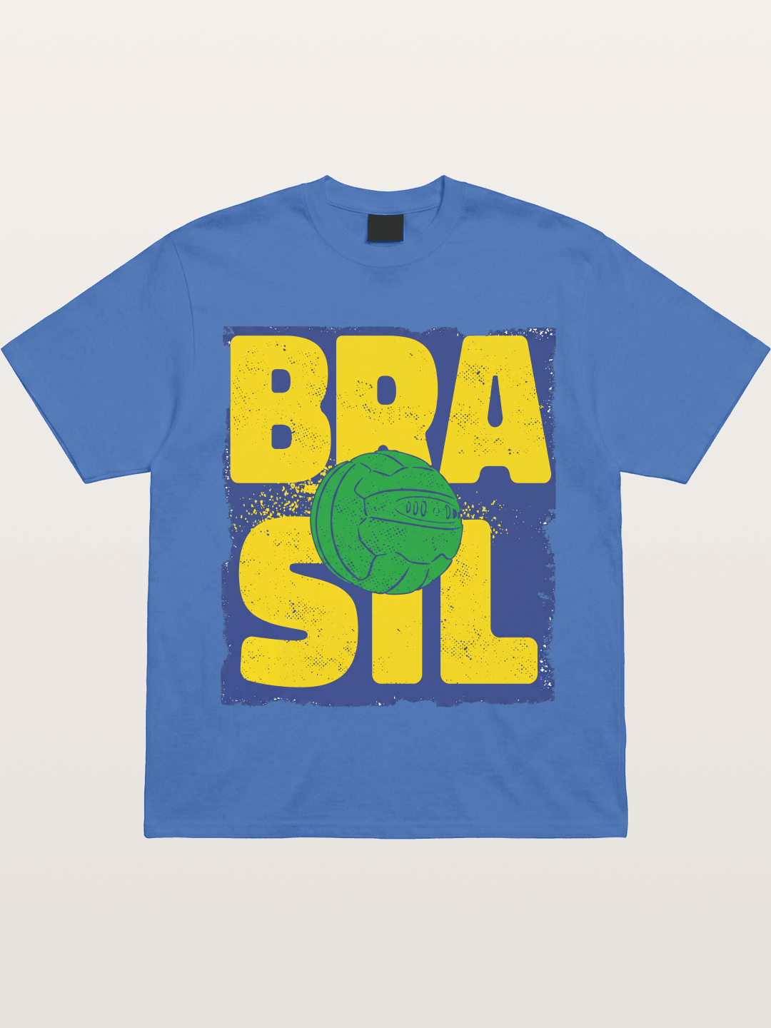 Grunge Brazil Soccer Text Card Gildan T-shirt