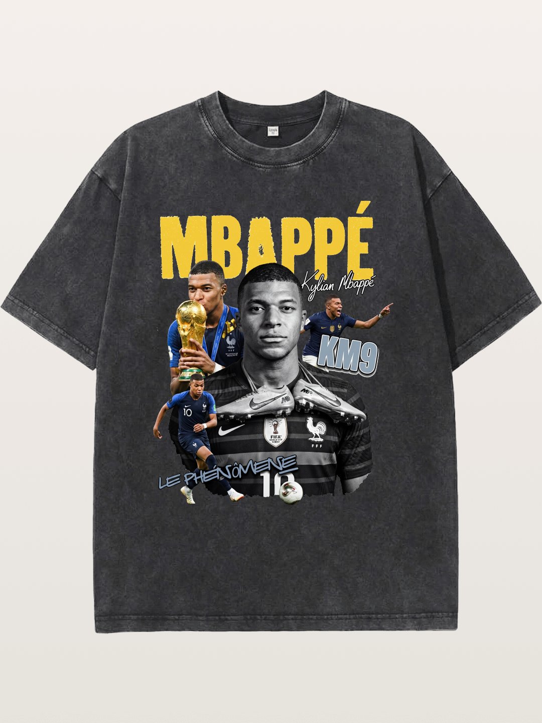 Kylian Mbappé KM9 Graphic Washed T-shirt