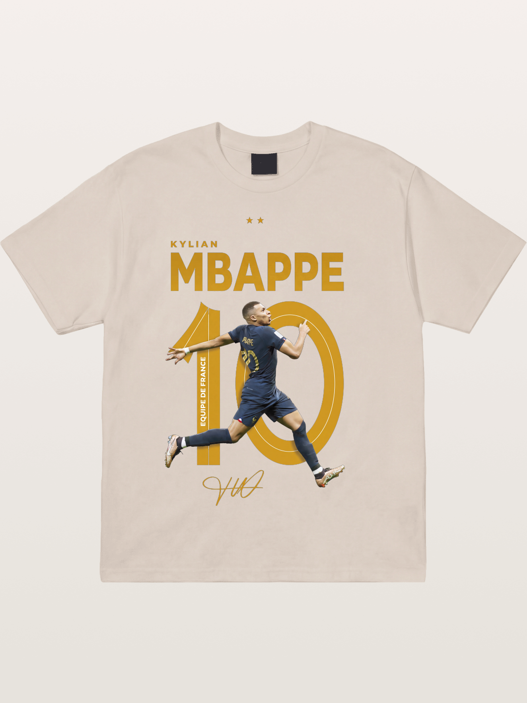 Mbappe France Number 10 Art Cotton T-shirt