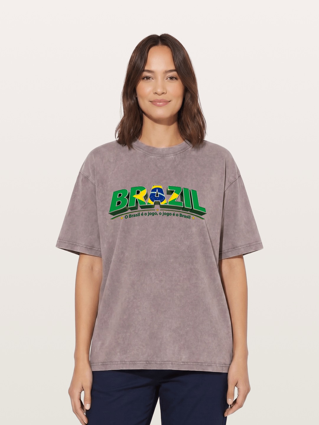 Brazil Retro Team Logo WC Washed T-shirt