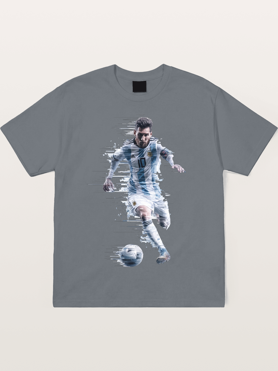 Messi Motion Blur Graphic Cotton T-shirt