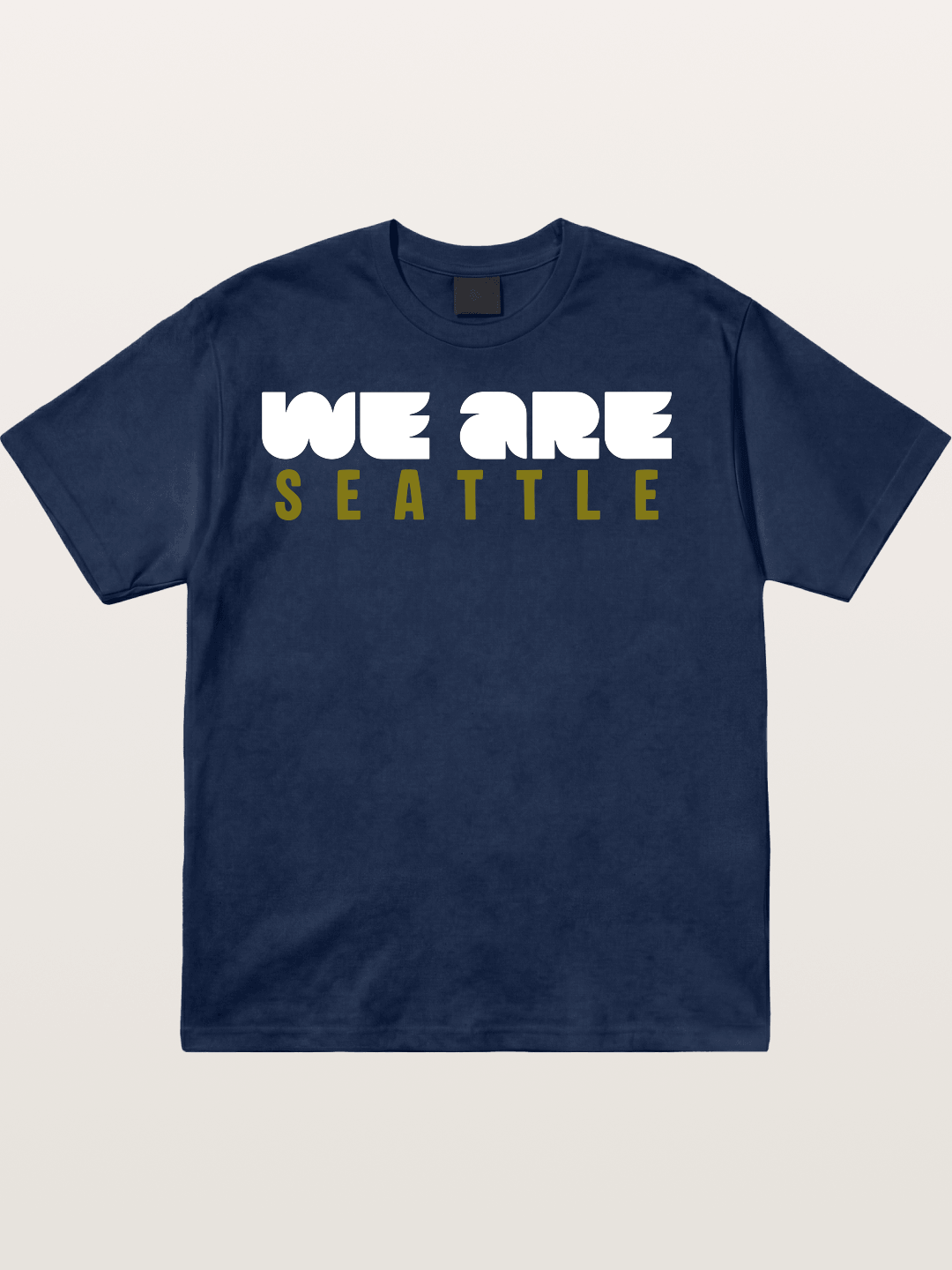 Seattle Olive Green Typography Cotton T-shirt