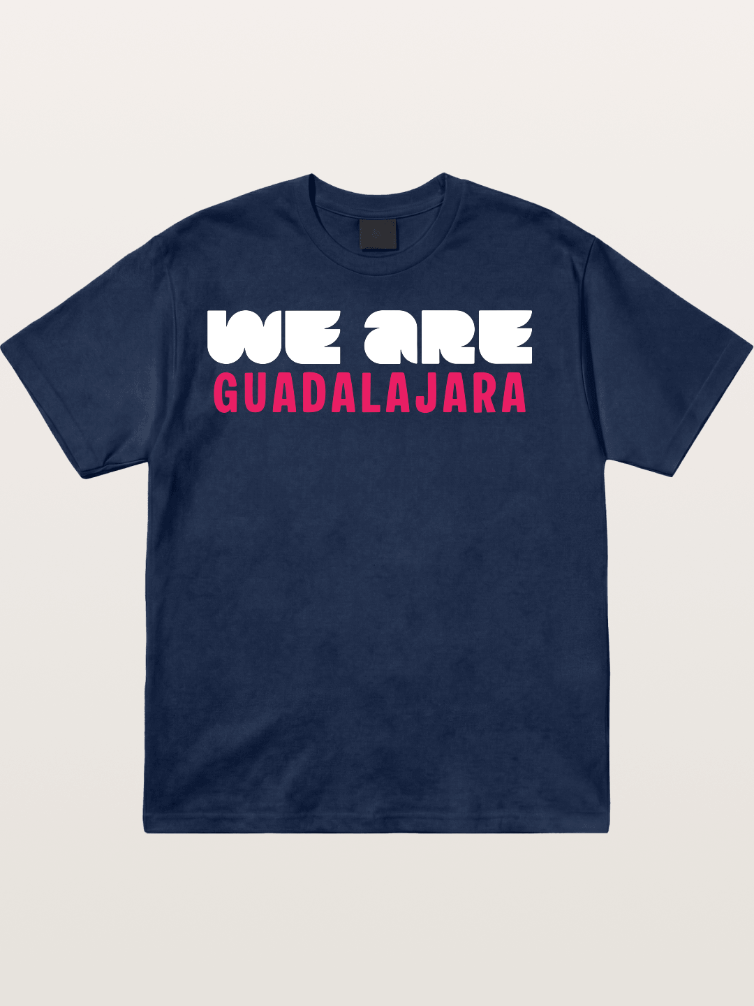 Guadalajara Pink Block Letters Cotton T-shirt