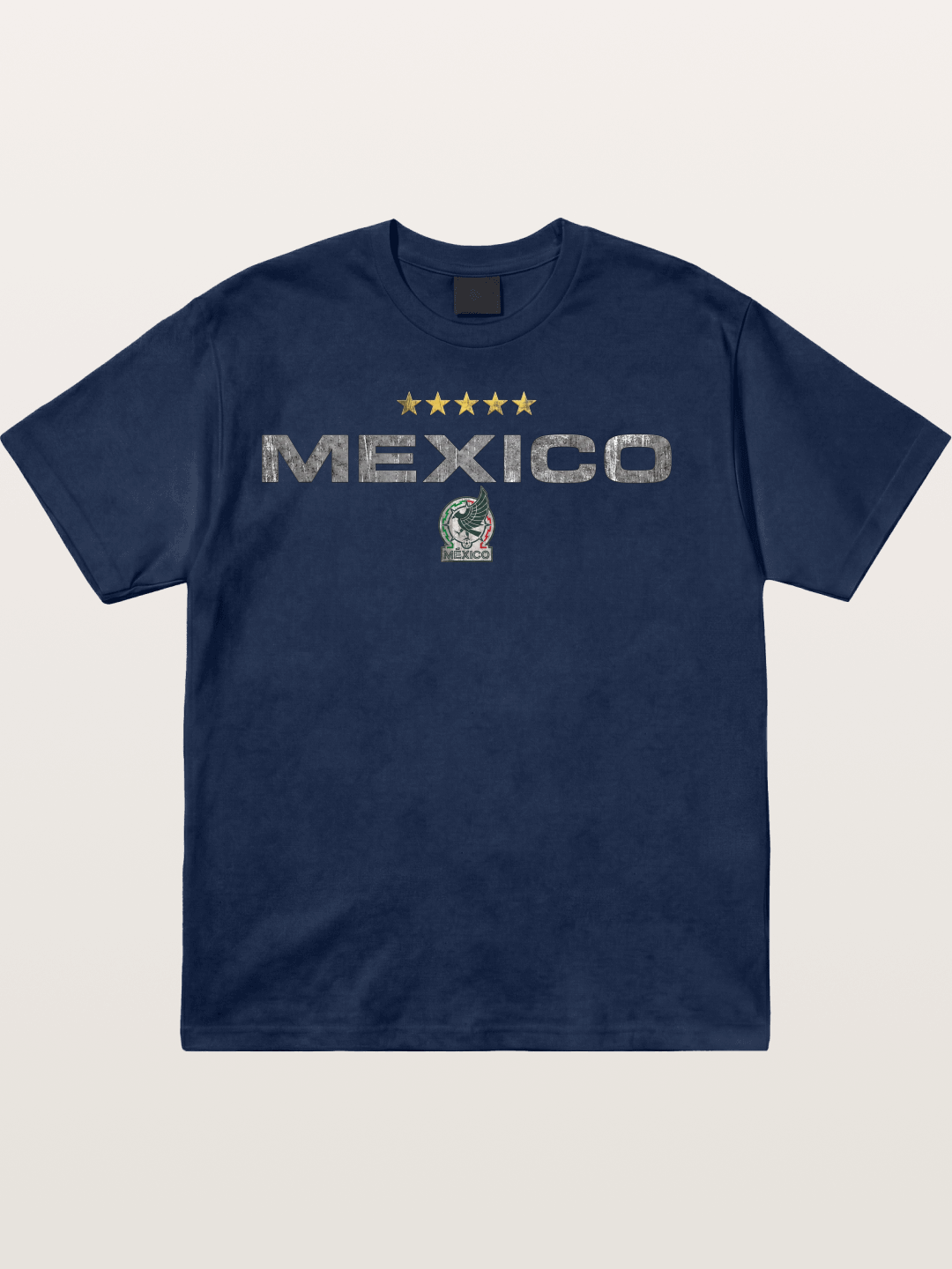 Mexico Football Retro Logo Cotton T-shirt