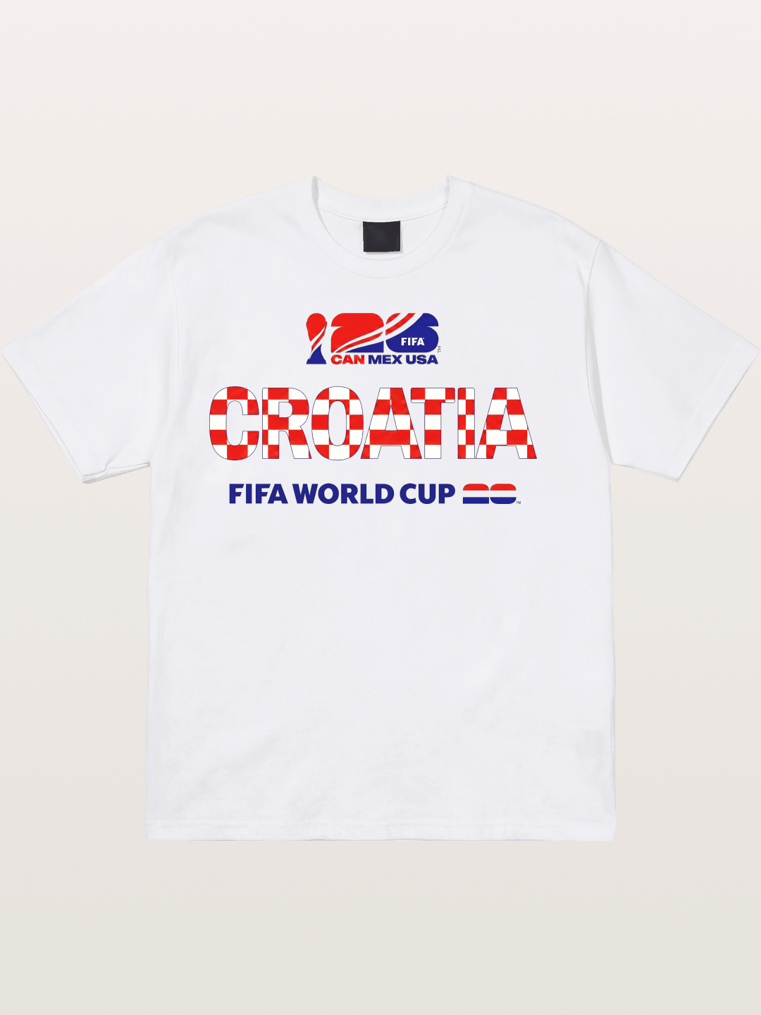 Croatia 2026 World Cup Typo Cotton T-shirt
