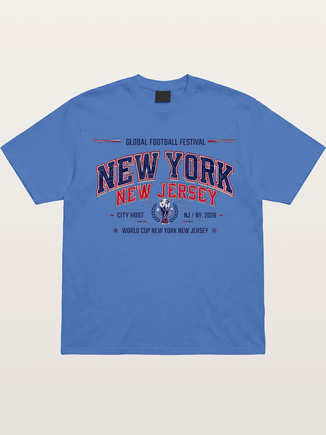 NYC New Jersey 2026 WC Badge Gildan T-shirt